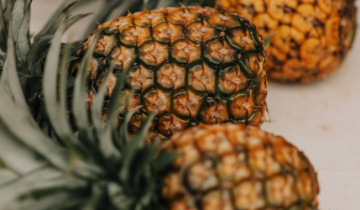 Close-up of fresh pineapples